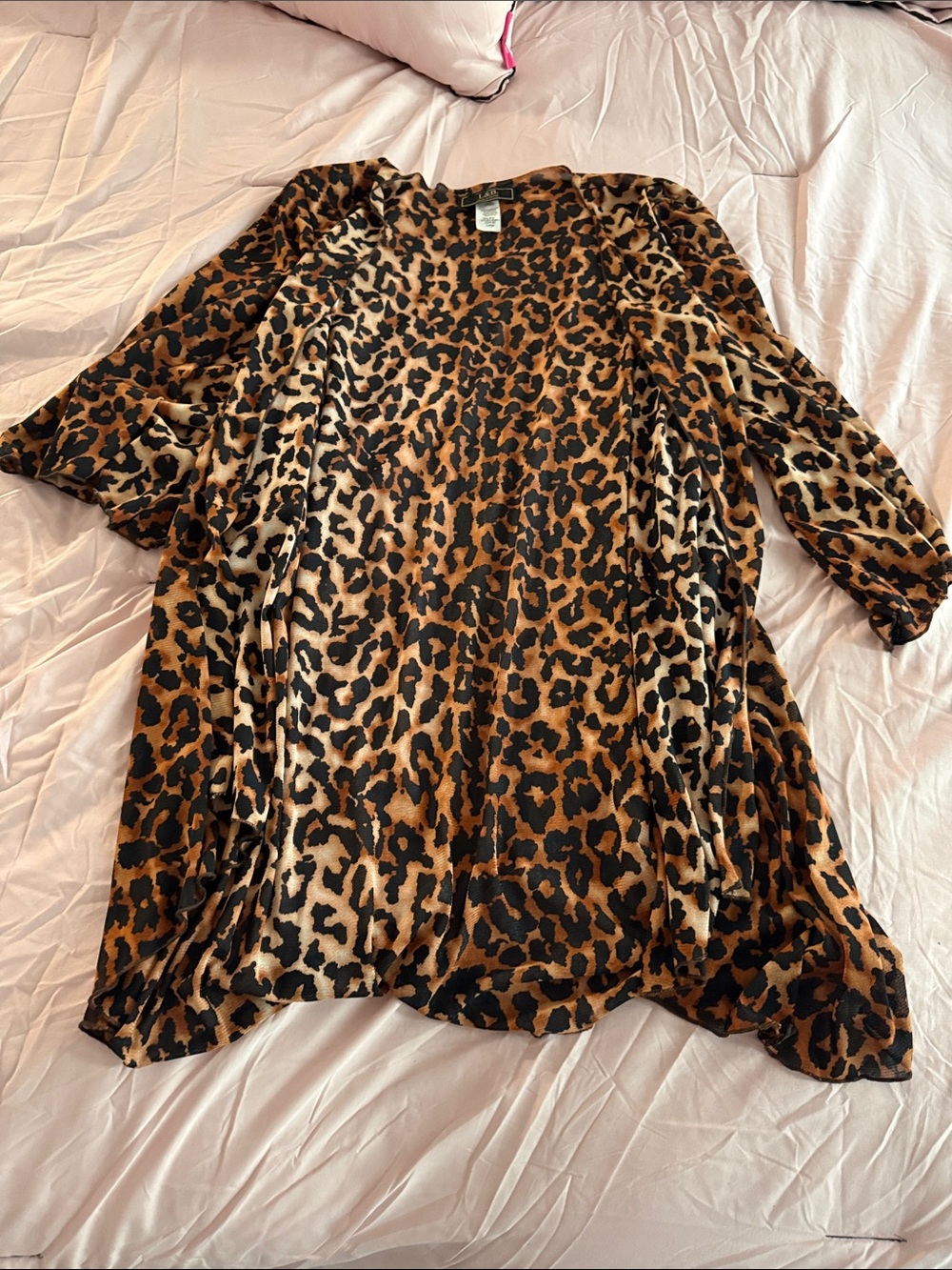 Leopard Print Tunic Top - Brown/Black